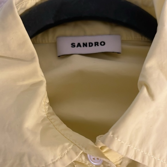Oversized, yellow, sandro shirt - Picture 2 of 4